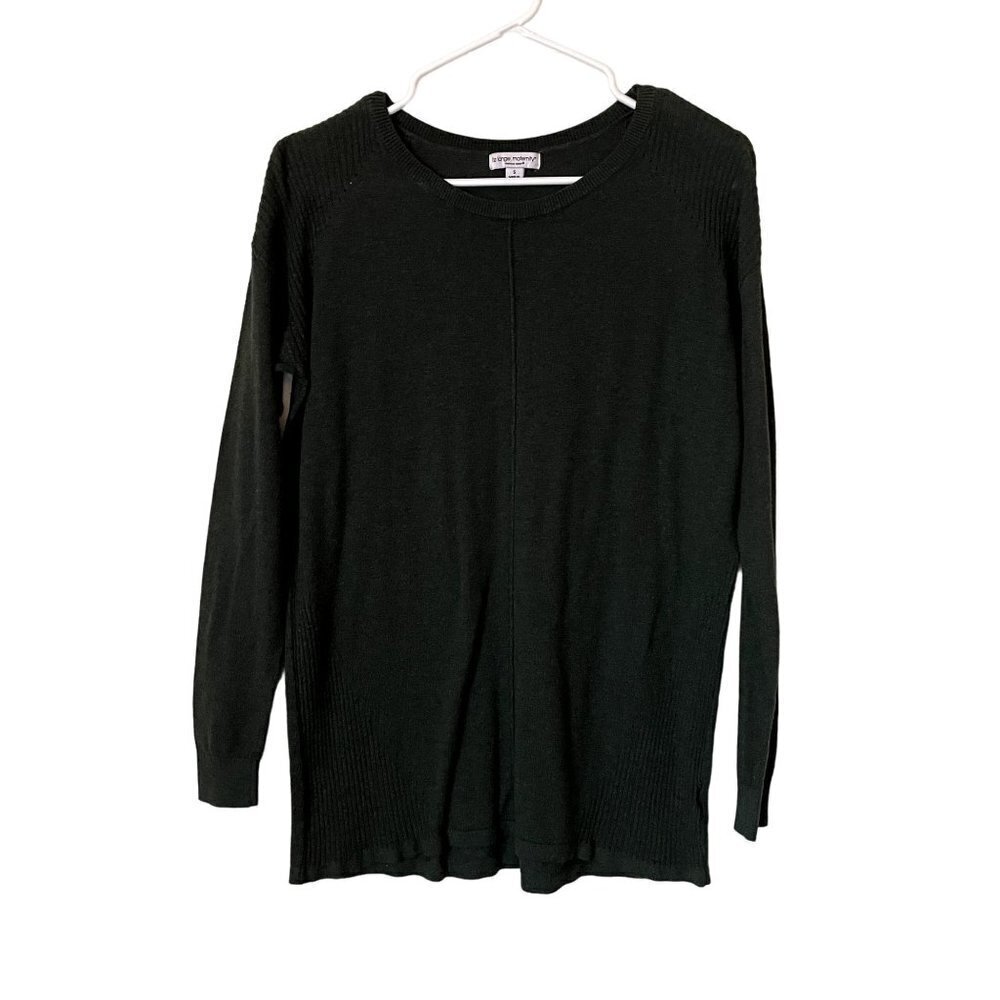 Liz Lange Maternity green long sleeved crewneck sweater comfortable warm casual